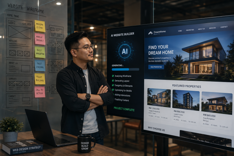 cara buat website guna ai