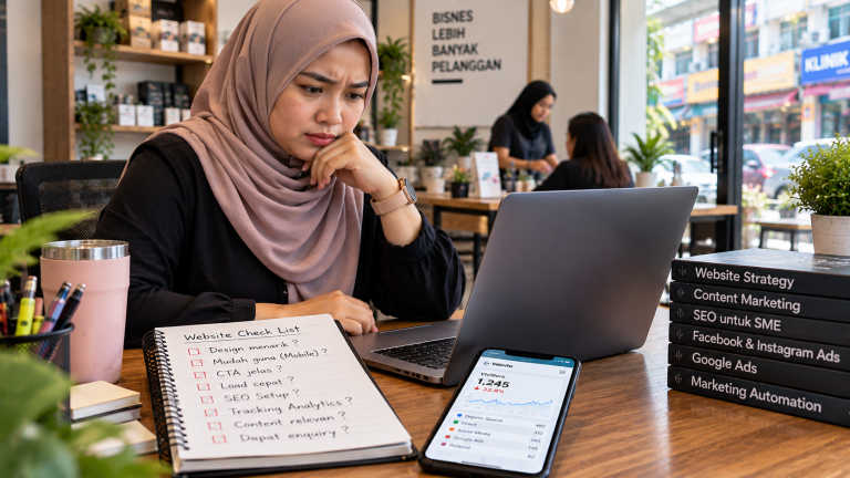 website ada tapi sales tiada